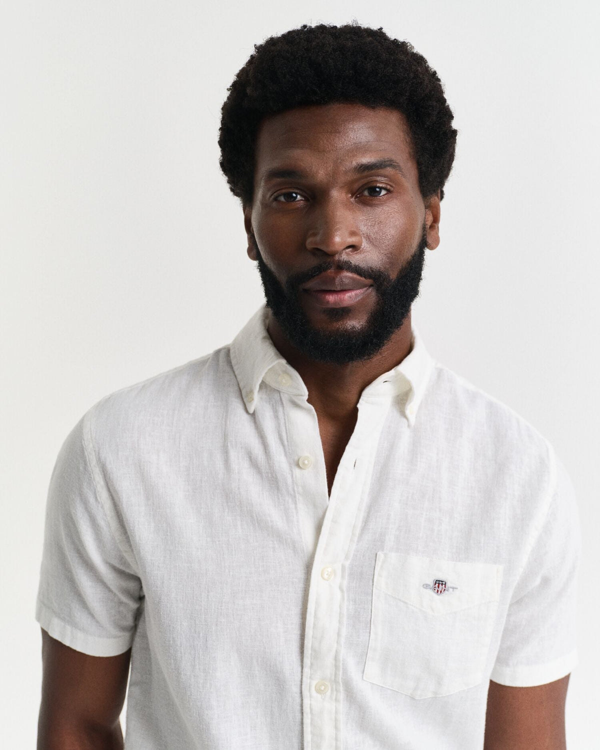 Linen Blend Short Sleeve Shirt