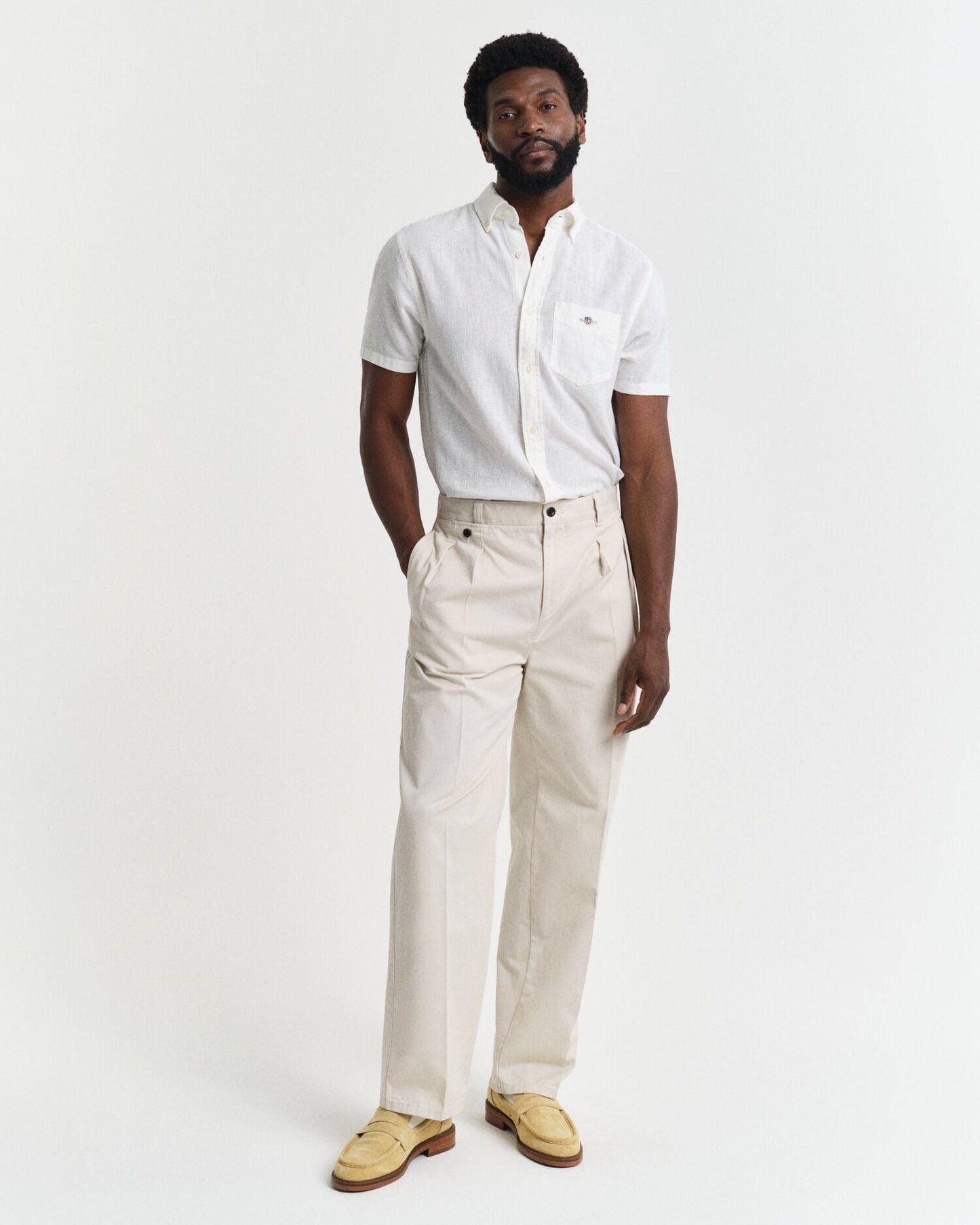 Regular Cotton Linen Ss Shirt