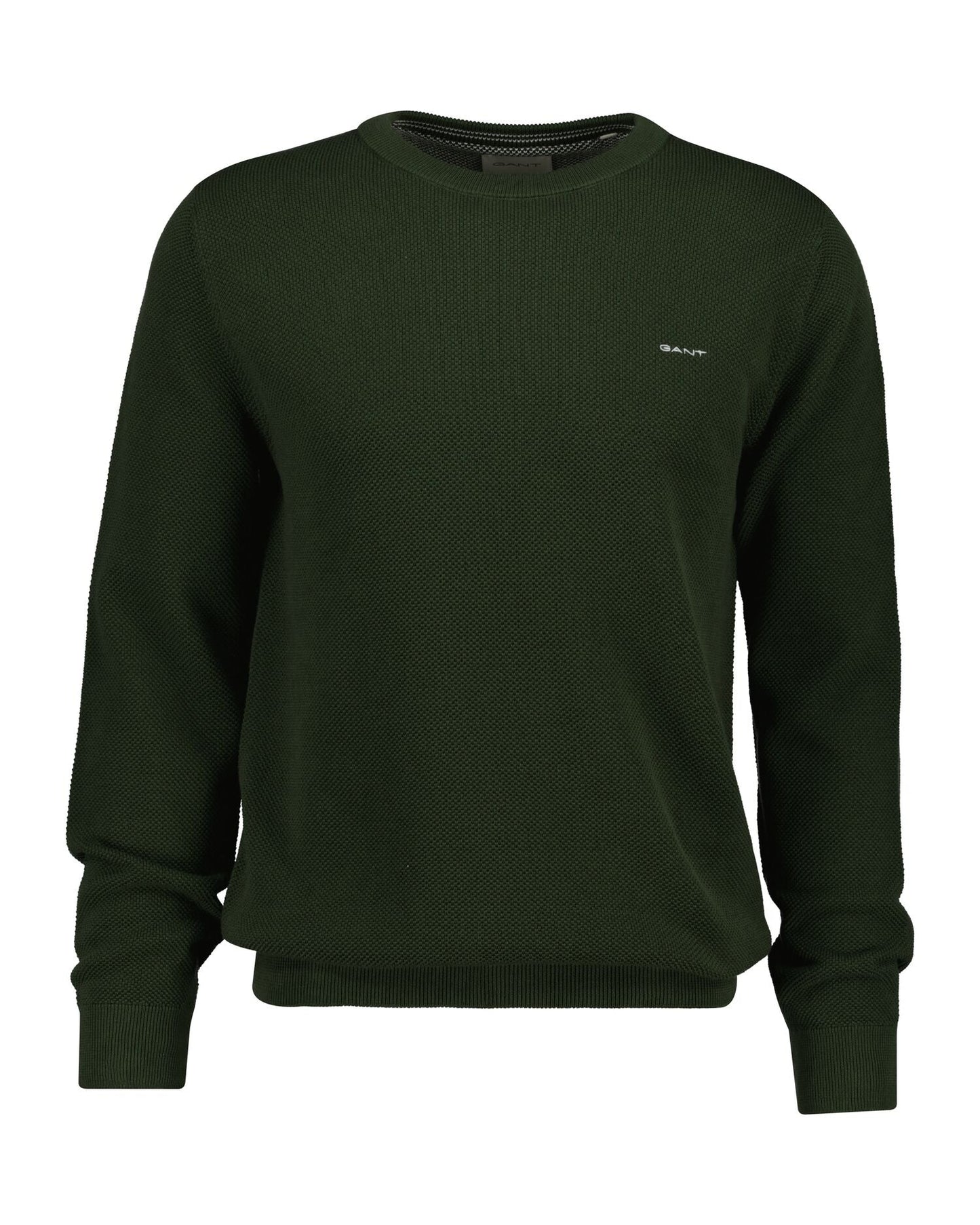 Cotton Piqué Crew Neck Sweater