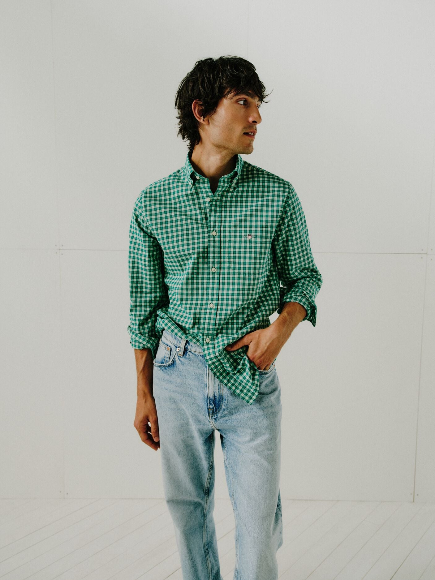 REG CLASSIC POPLIN CHECK SHIRT