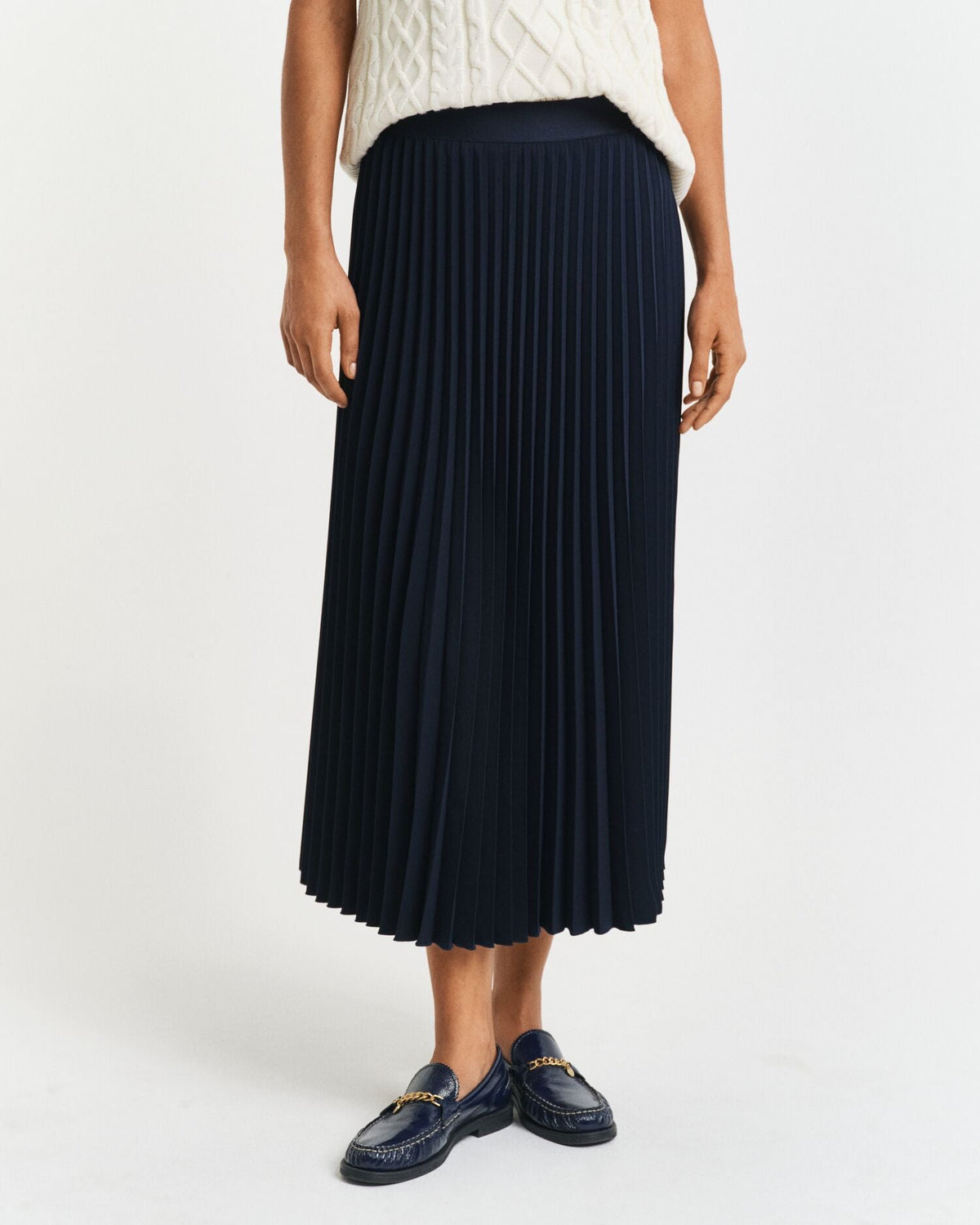 Pleated Midi Skirt