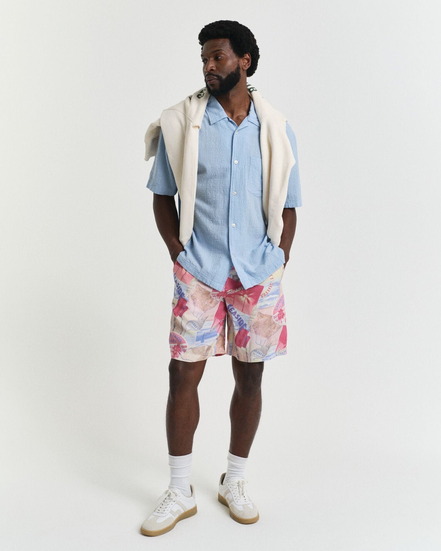 Men’S Resort Printed Drawstring Shorts