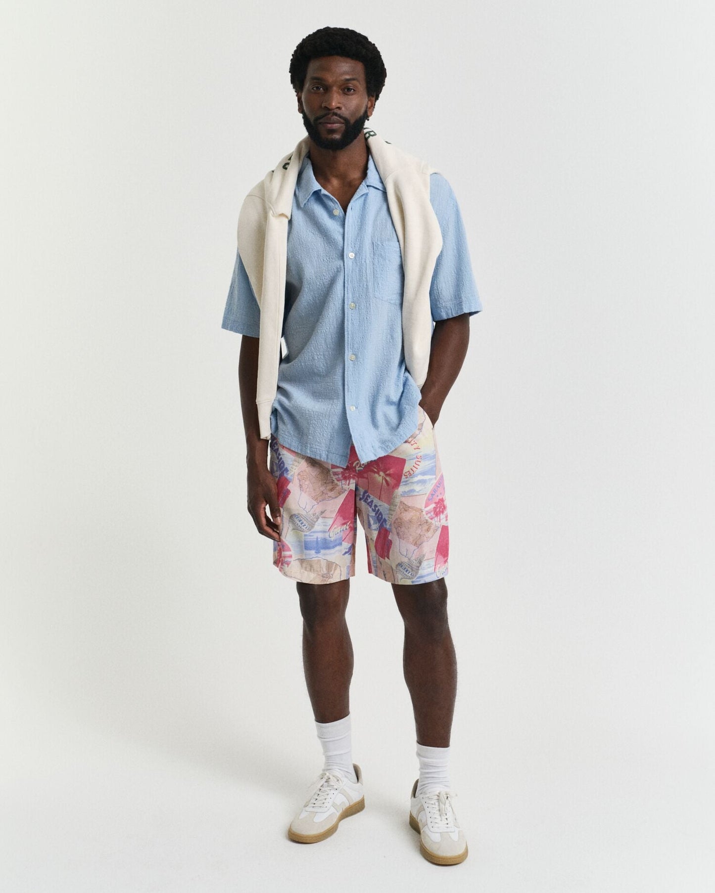Men’S Resort Printed Drawstring Shorts