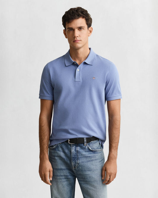 Regular Shield Short Sleeve Pique Polo