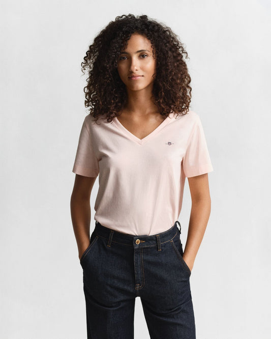 Regular Shield Short Sleeve V-Neck T-Shirt