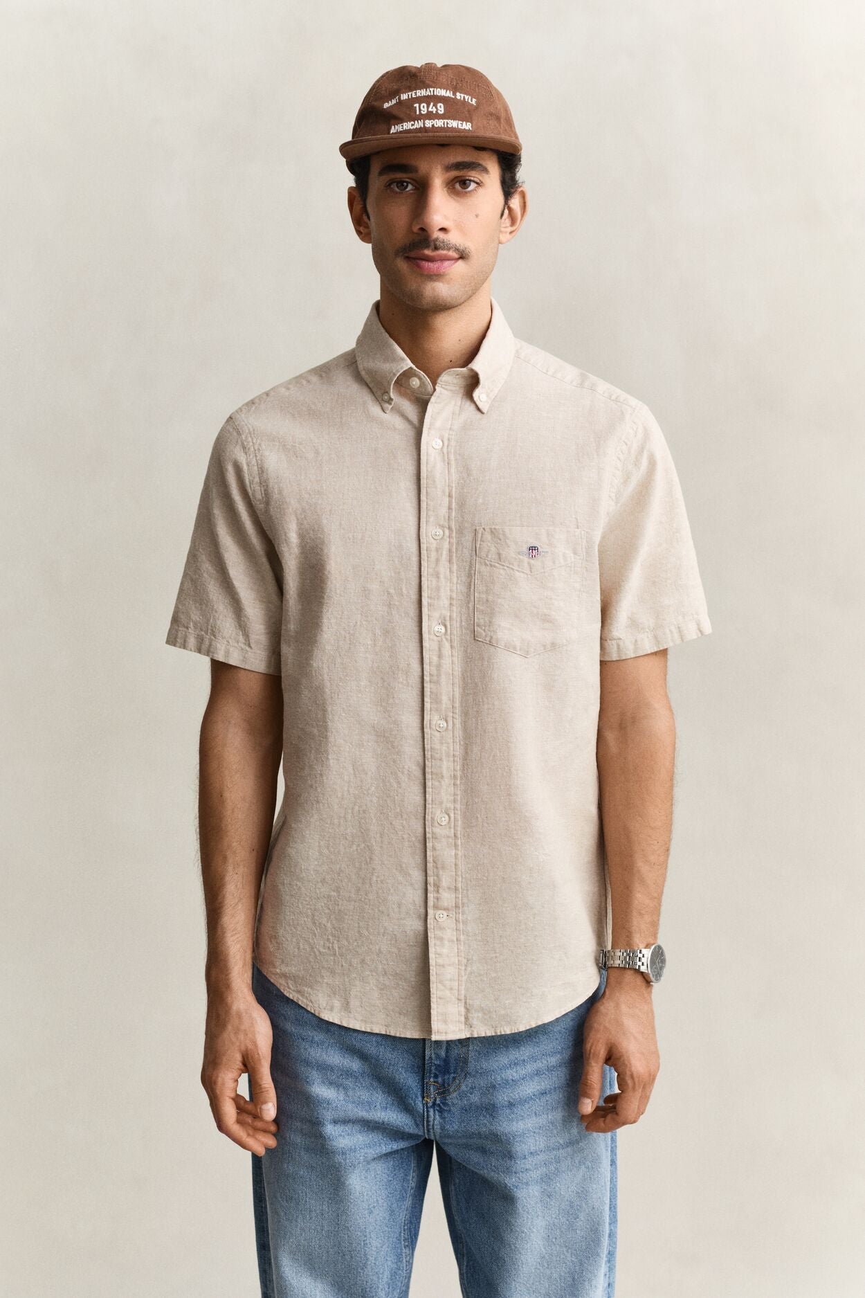 Regular Cotton Linen Ss Shirt