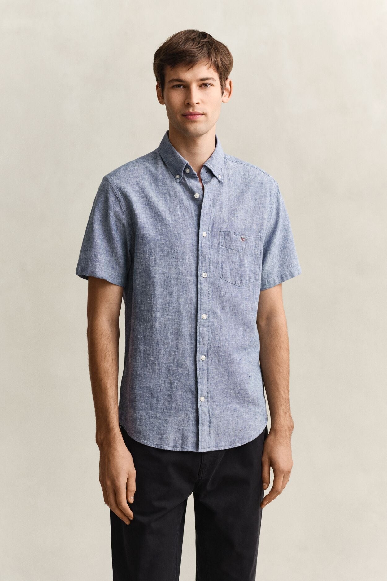 Regular Cotton Linen Ss Shirt