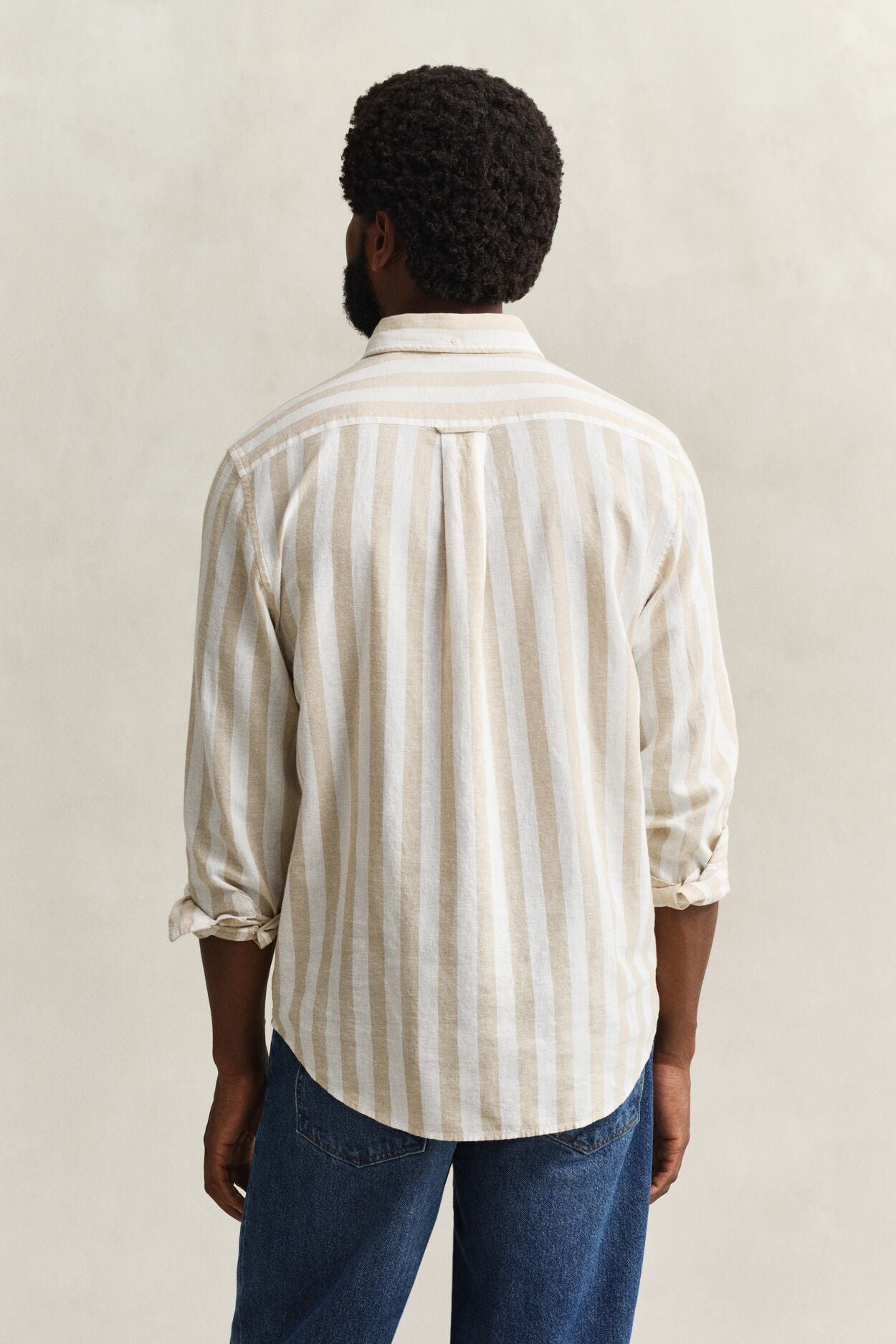 Regular Cotton Linen Stripe Shirt