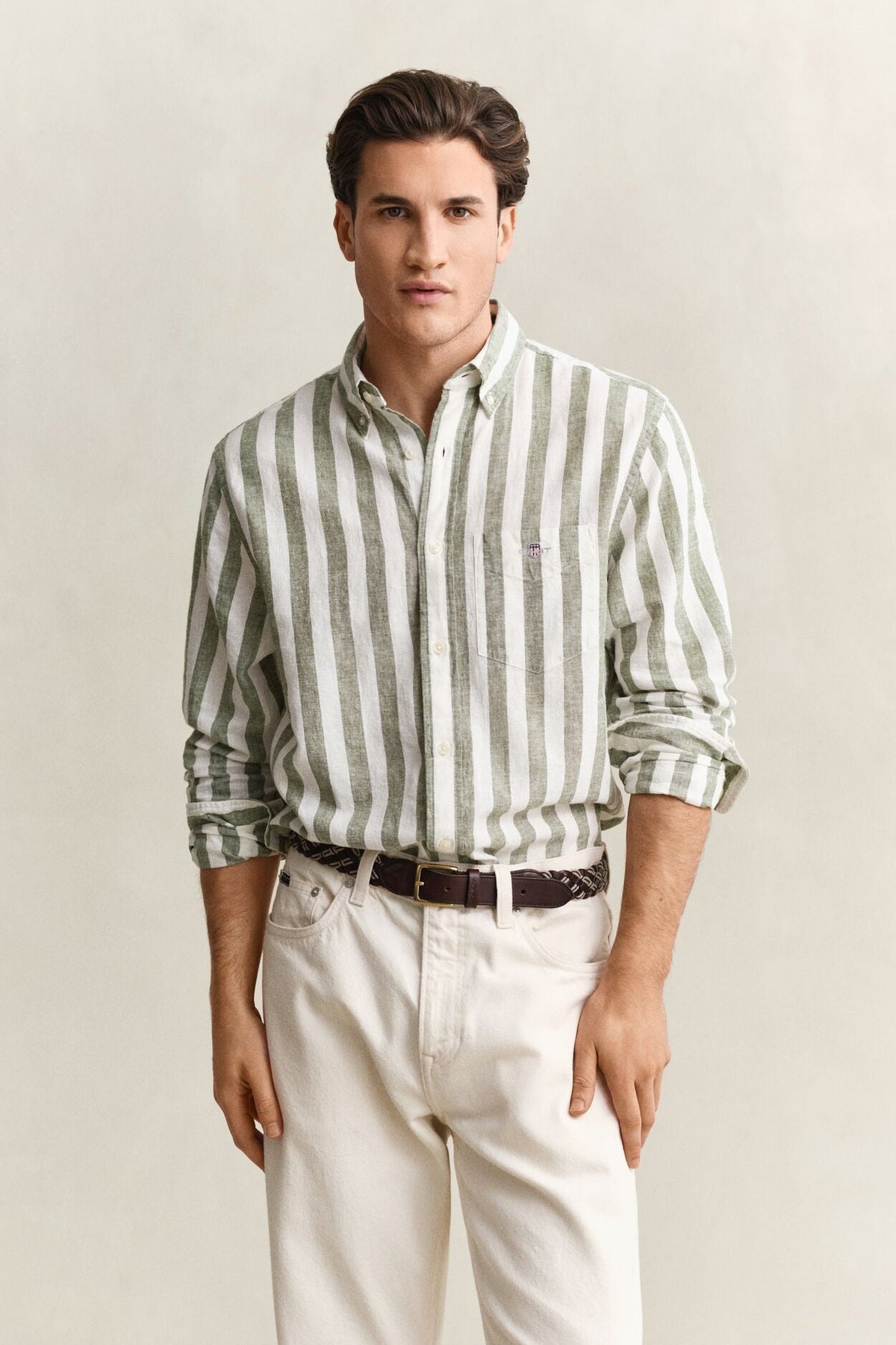 Striped Linen Blend Shirt