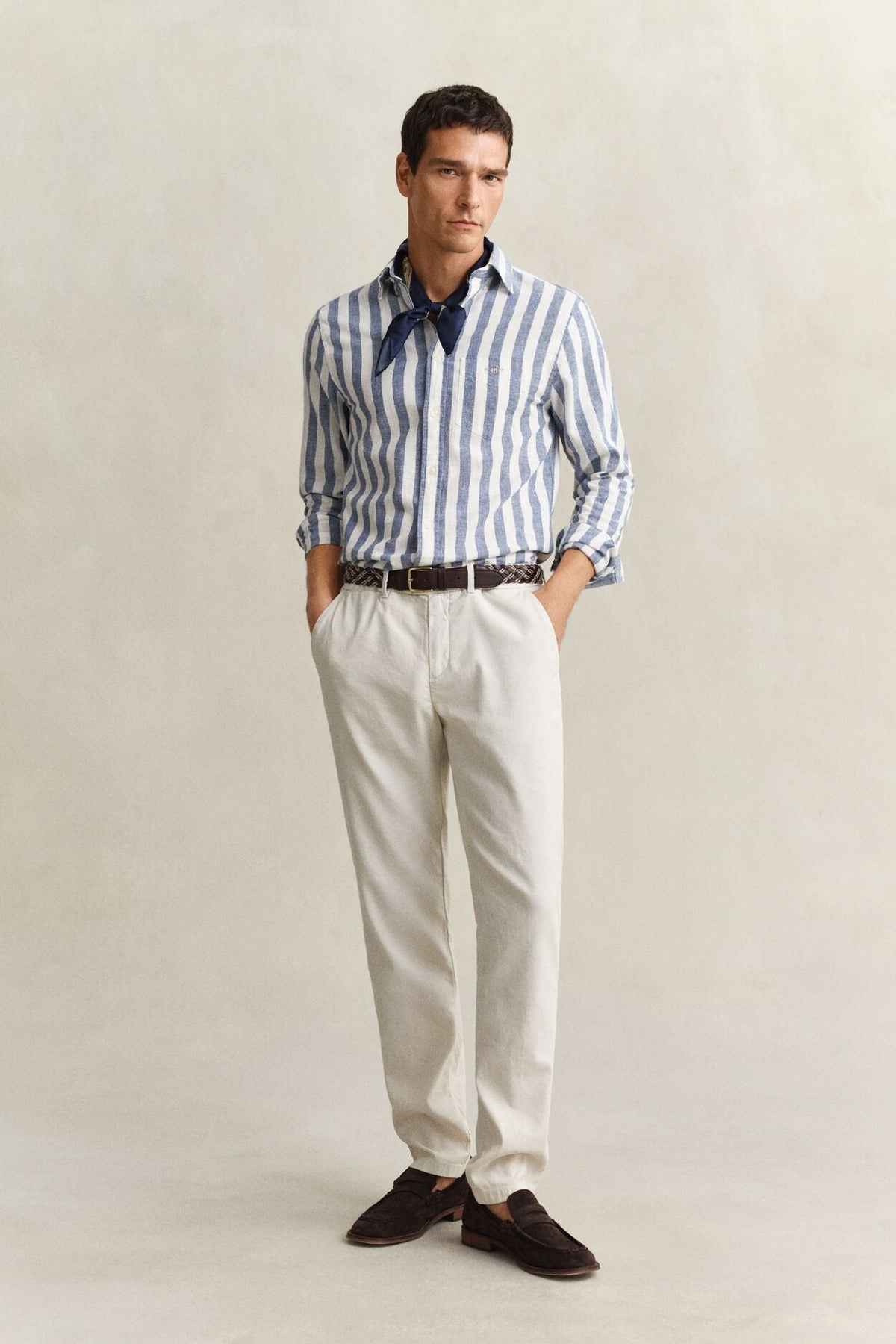 Striped Linen Blend Shirt