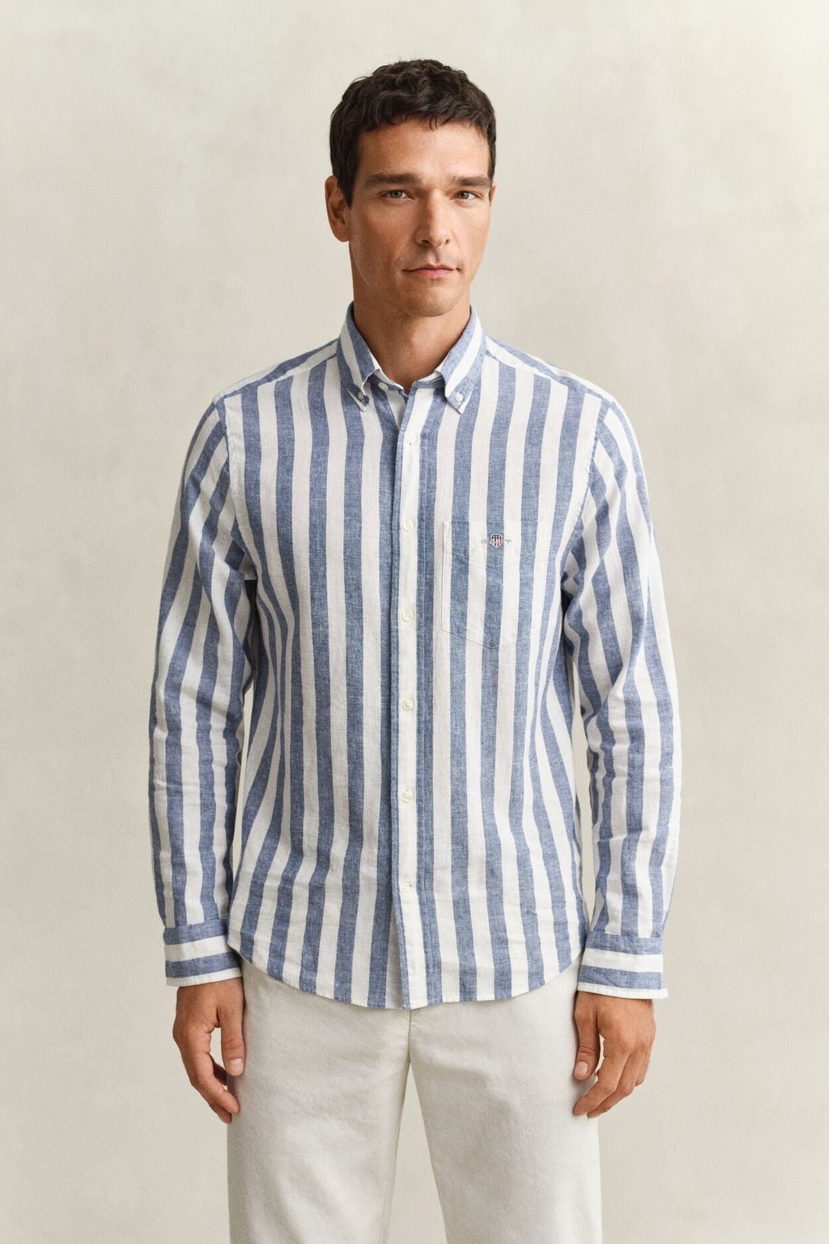 Striped Linen Blend Shirt
