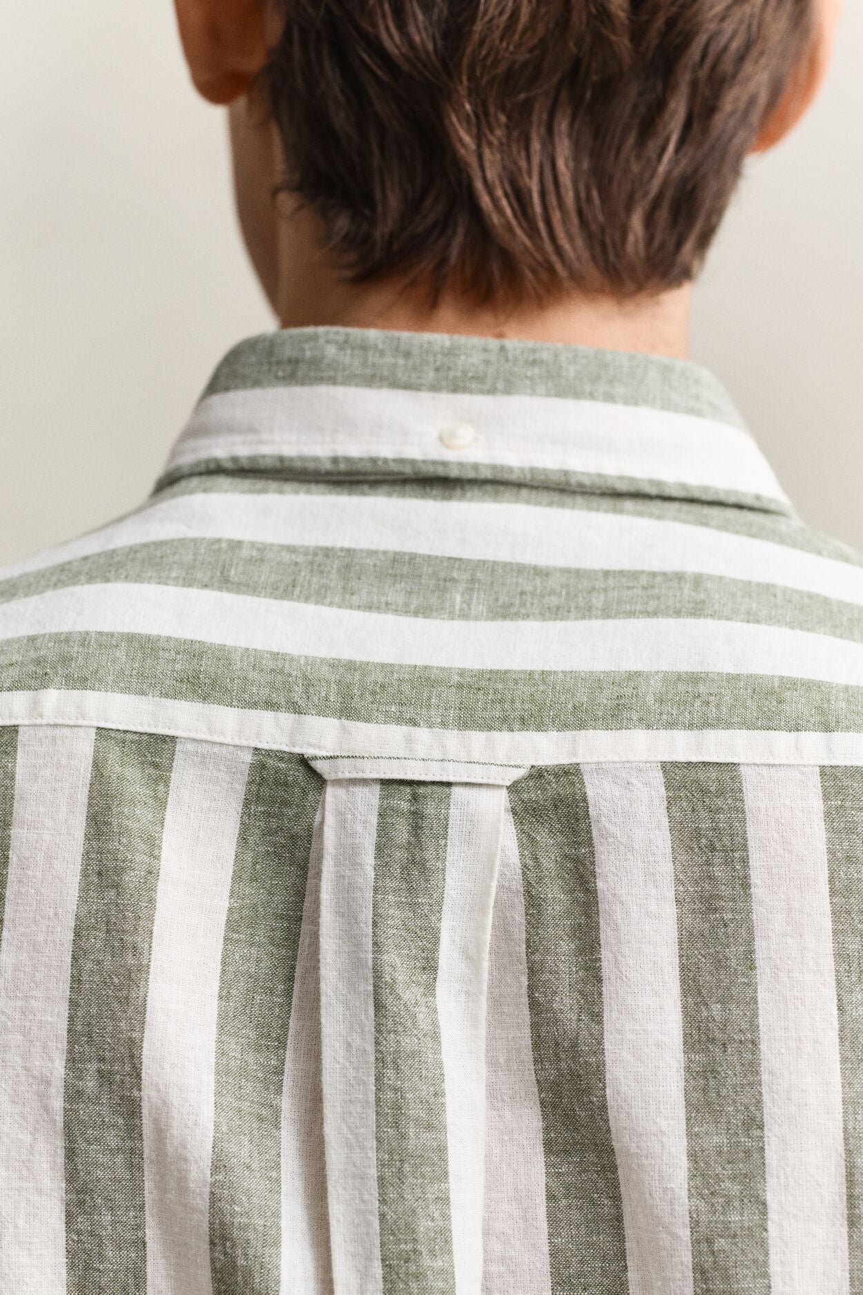 Regular Cotton Linen Stripe SS Shirt