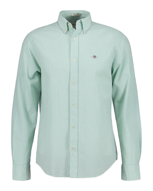 Regular Fit Striped Seersucker Shirt