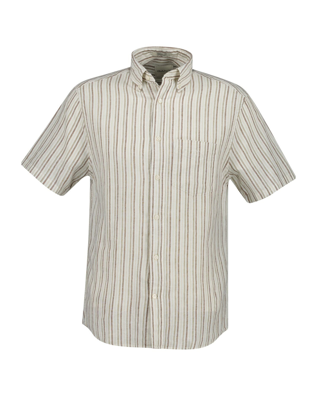 Regular Cotton Linen Stripe SS Shirt