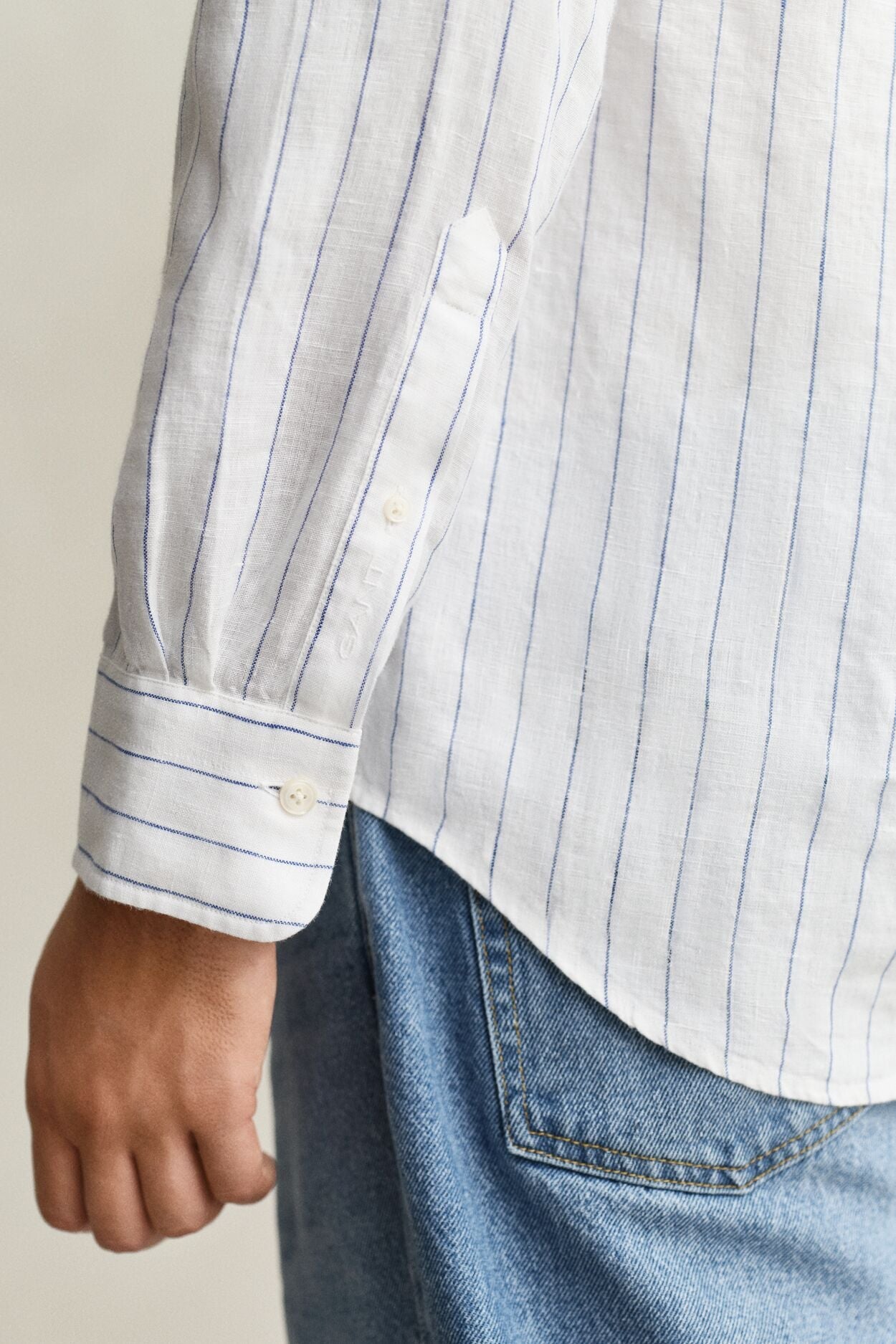 Regular Linen Stripe Shirt