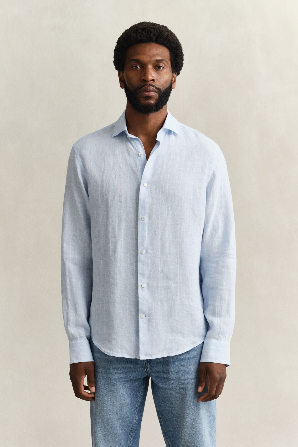 Regular Linen Stripe Shirt