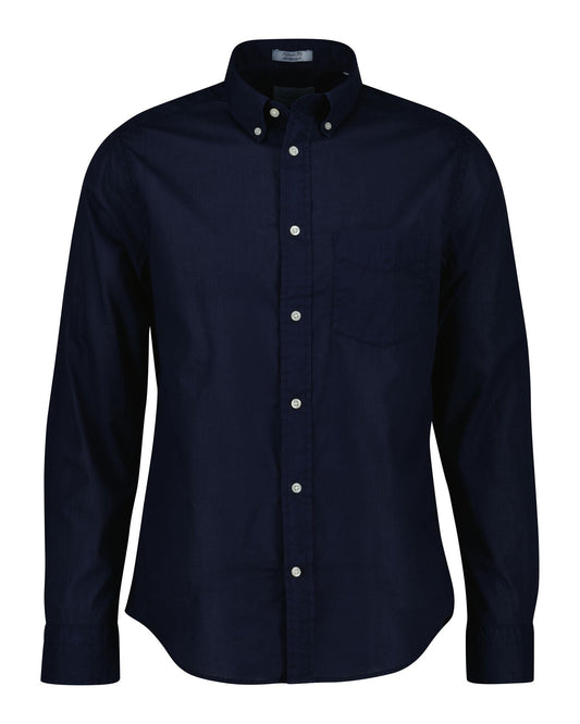 Regular Fit Garment-Dyed Cotton Voile Shirt