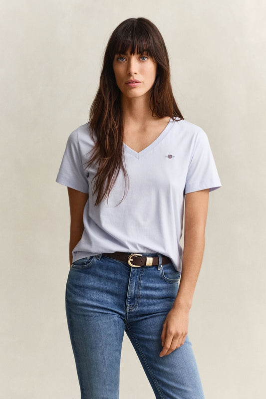 Regular Shield Short Sleeve V-Neck T-Shirt