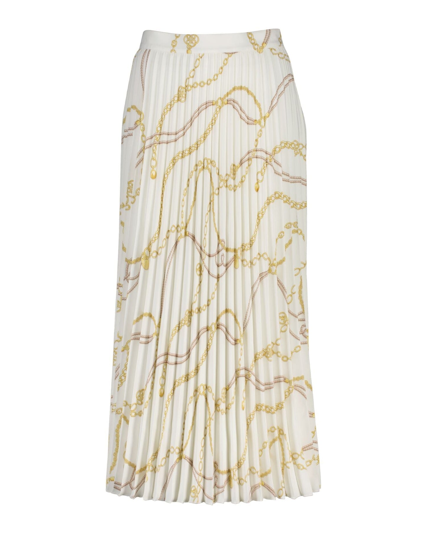 Printed Pleated Midi Skirt