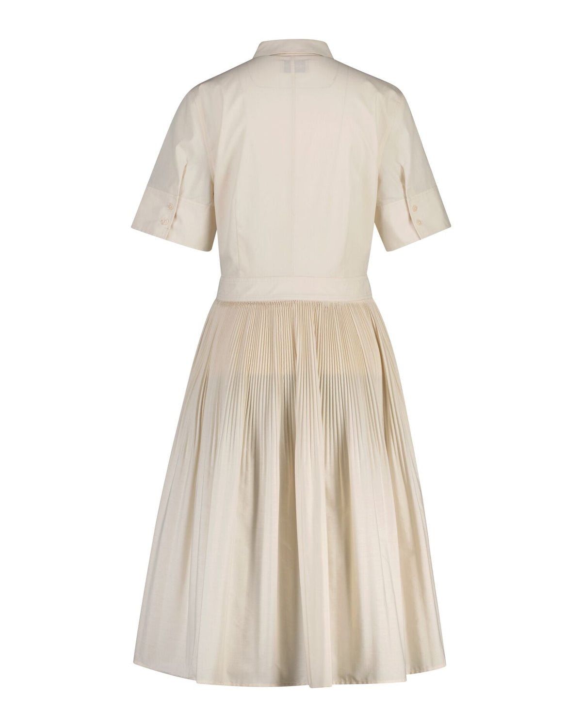 Pleated Cotton Shirt Dress