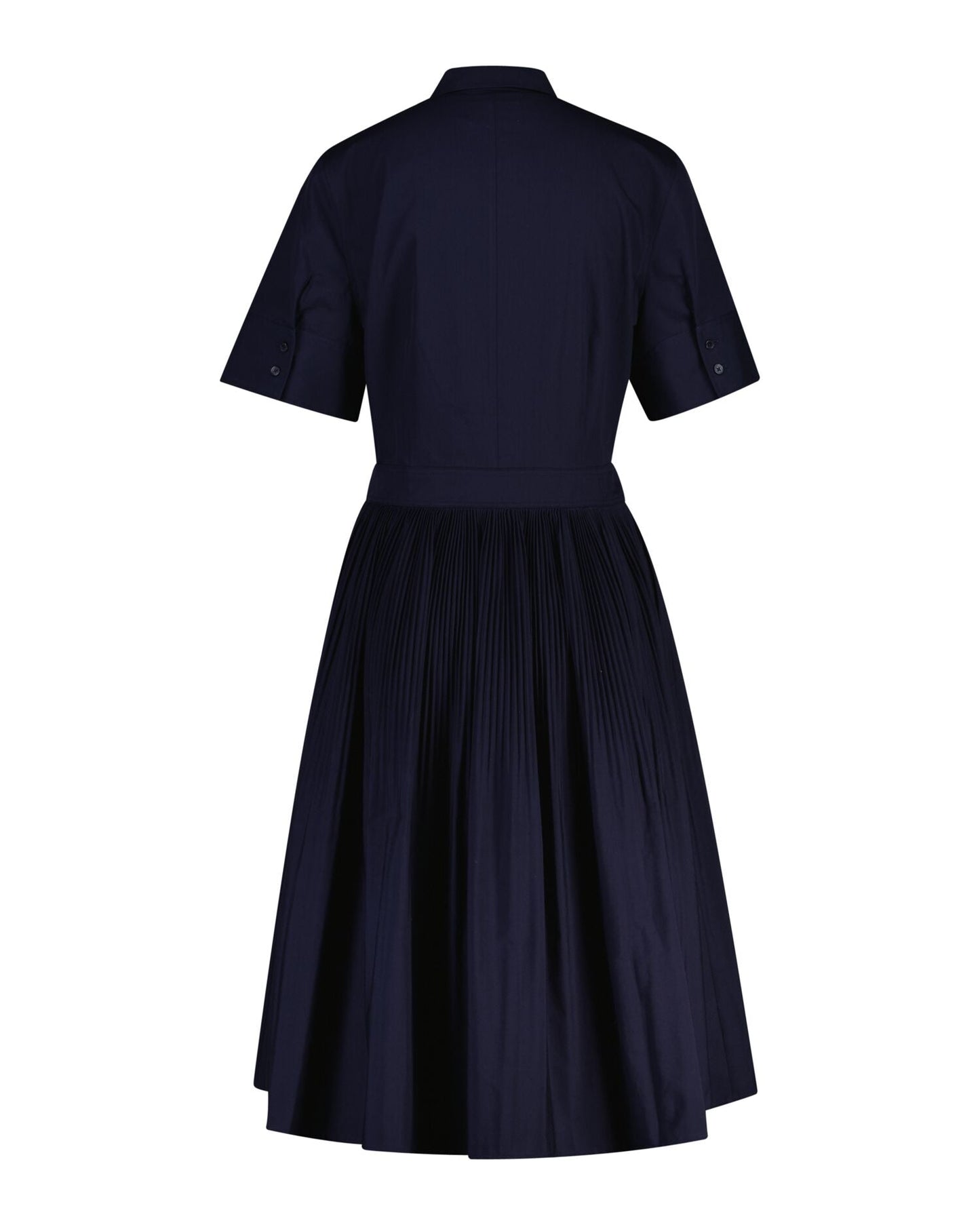 Pleated Cotton Shirt Dress