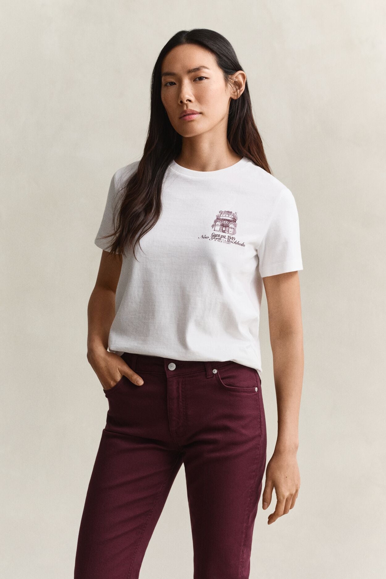 Gant  Regular Fit Graphic Crew Neck T-Shirt