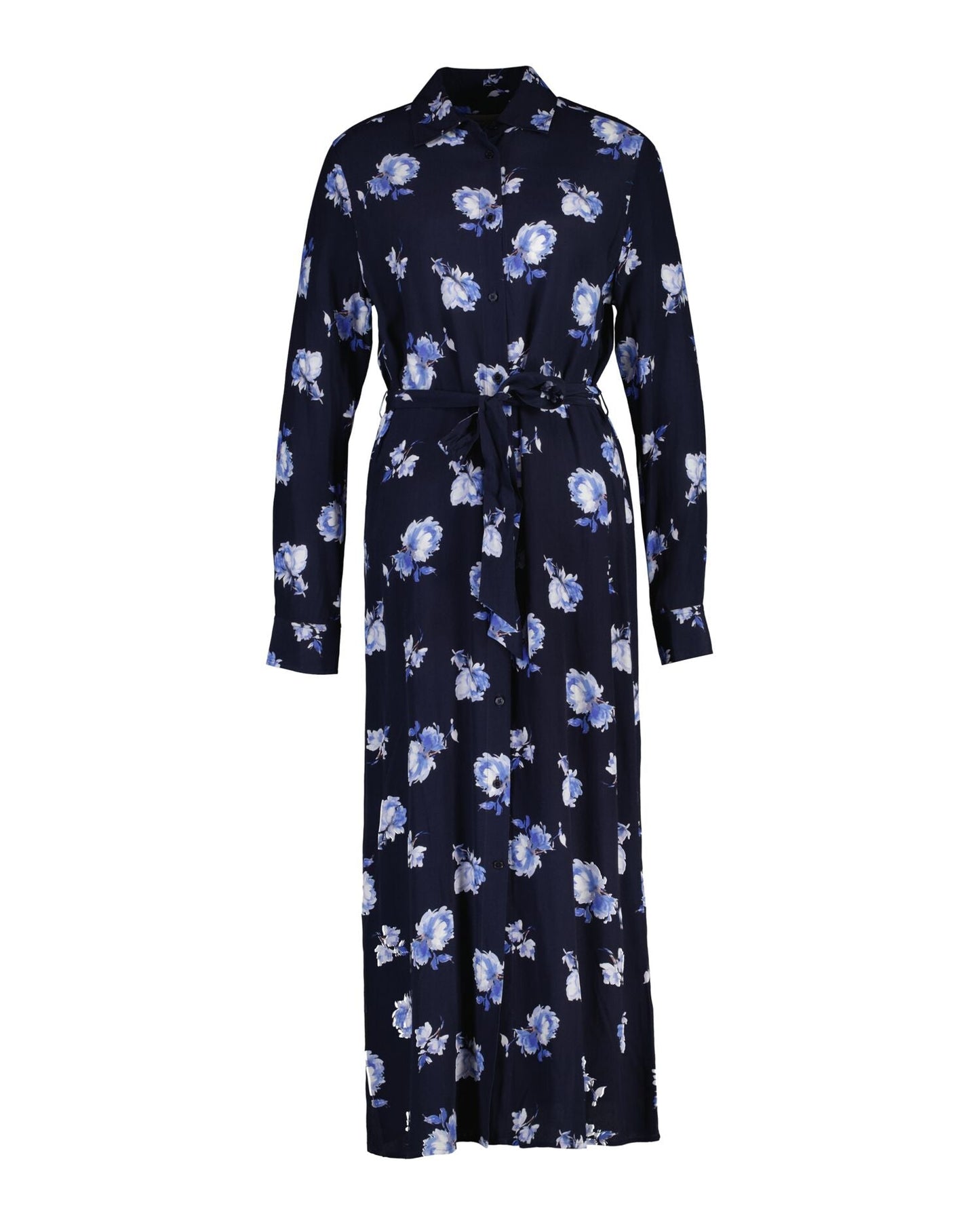 Gant  Floral Printed Fluid Long Sleeve Shirt Dress