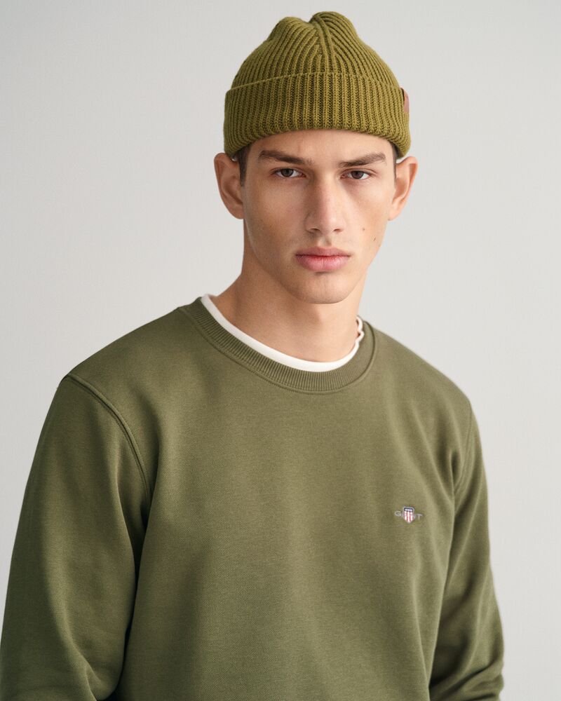 Regular Fit Shield C-Neck Sweat Juniper Green / M