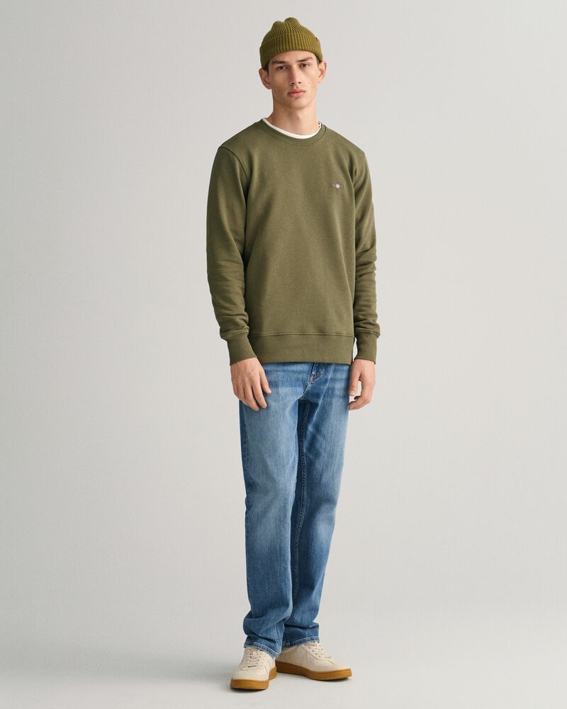 Regular Fit Shield C-Neck Sweat Juniper Green / M