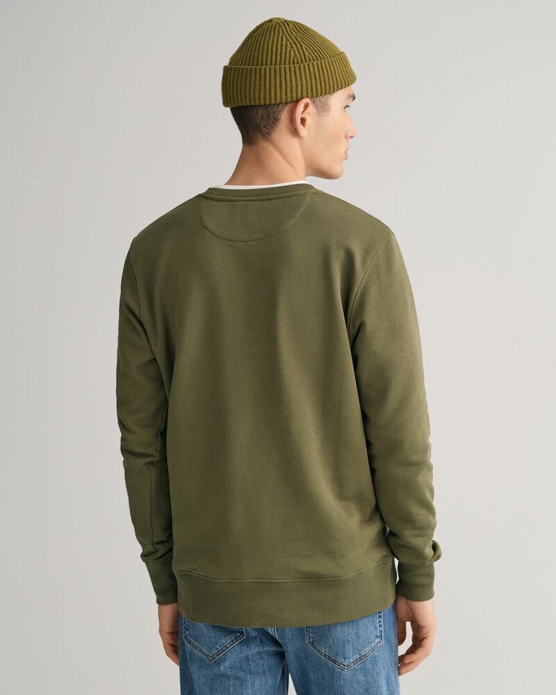 Regular Fit Shield C-Neck Sweat Juniper Green / M