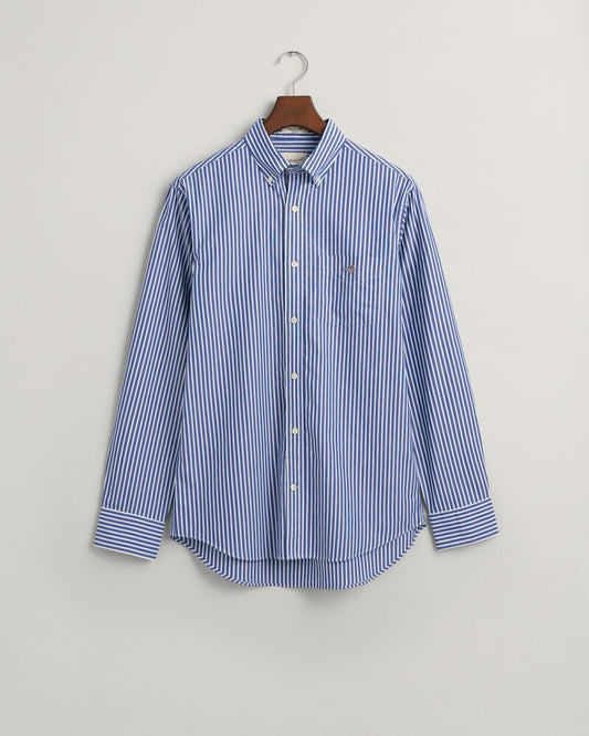 Regular Fit Striped Poplin Shirt College Blue / S