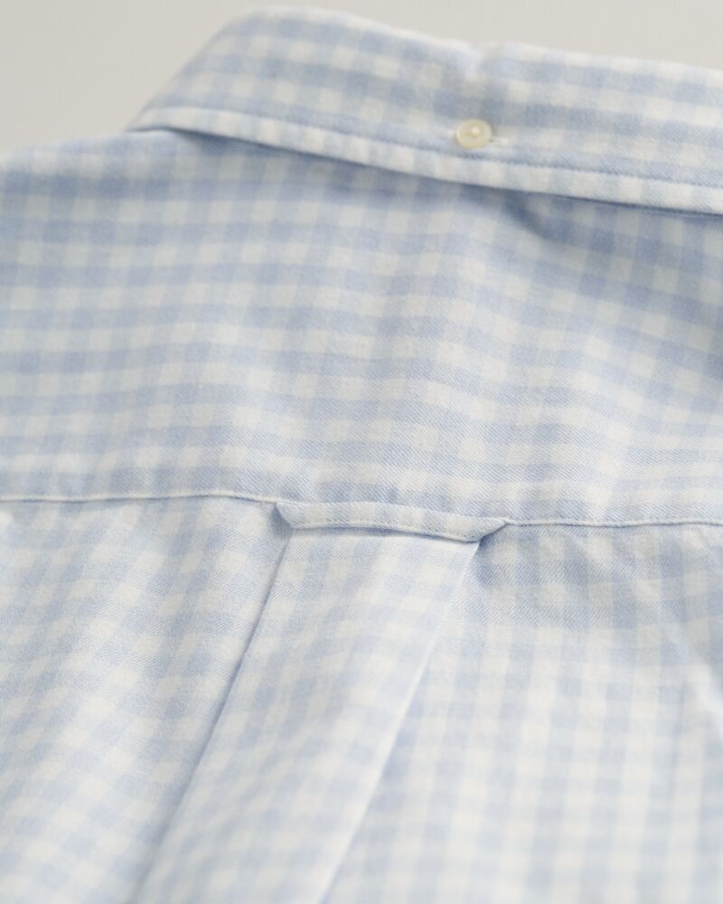 Regular Fit Jaspé Yarn Gingham Shirt Muted Blue / S