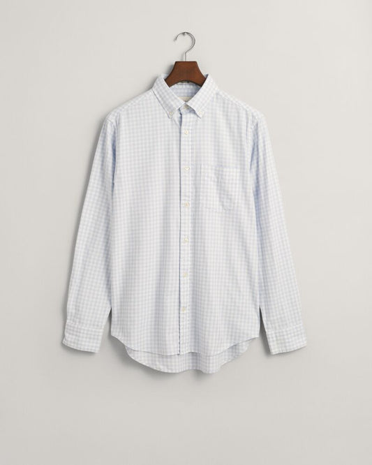 Regular Fit Jaspé Yarn Gingham Shirt Muted Blue / S