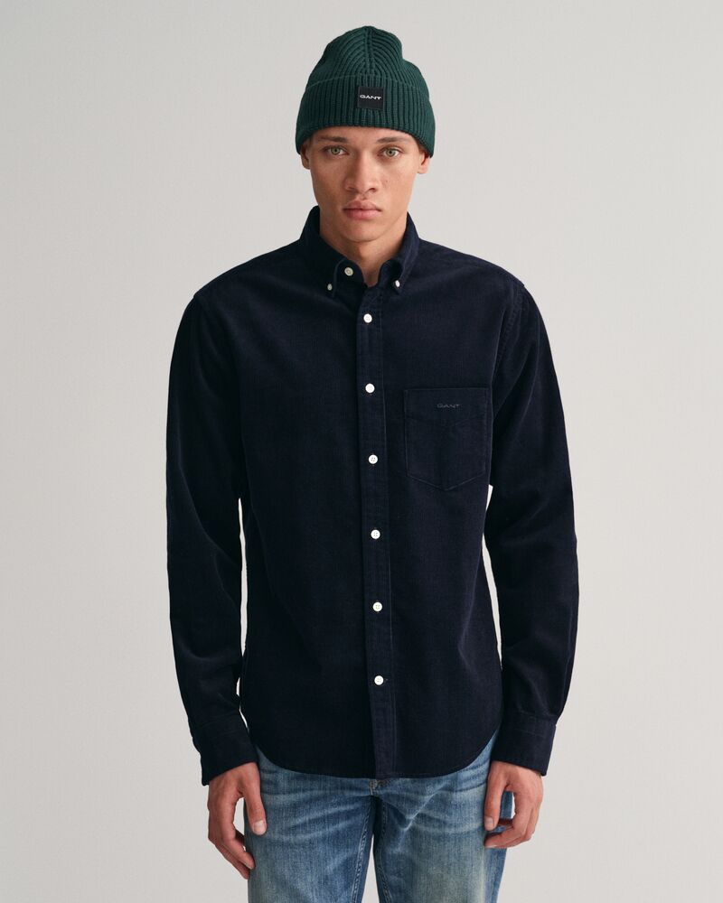 Regular Fit Corduroy Shirt Evening Blue / S