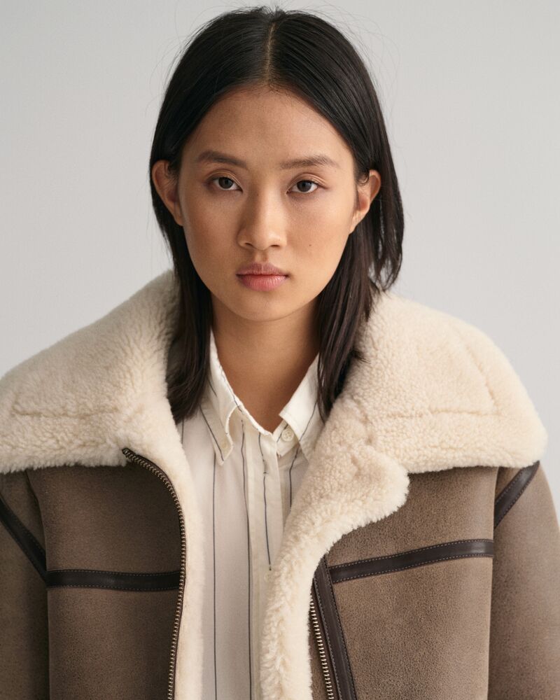 Shearling Jacket Ebony Black / M