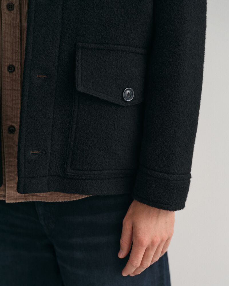 Short Wool Jacket Black / 48