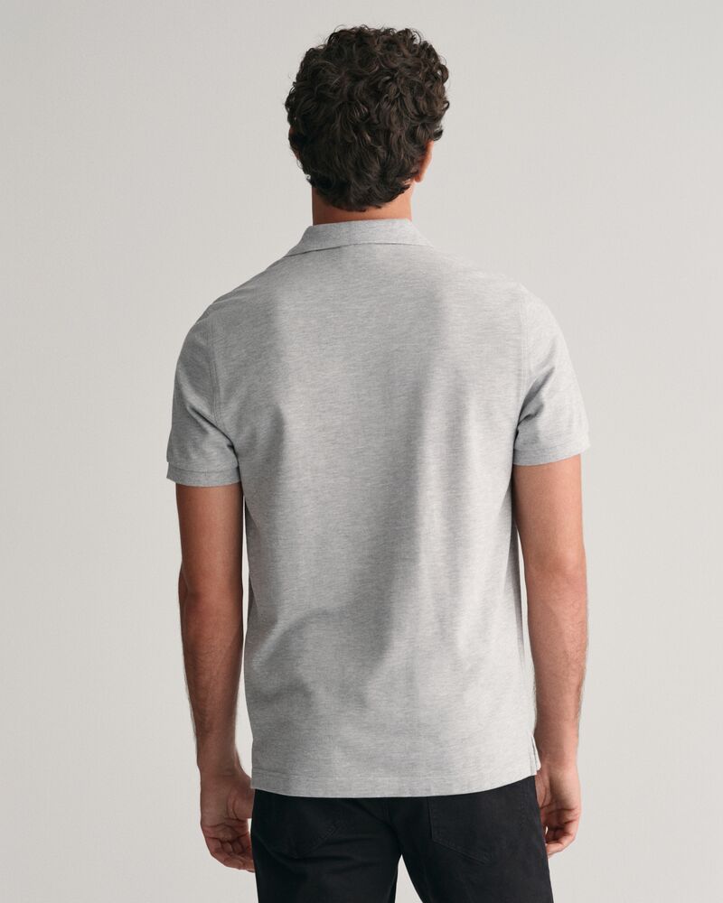 Regular Fit Shield Piqué Polo Shirt Grey Melange / S