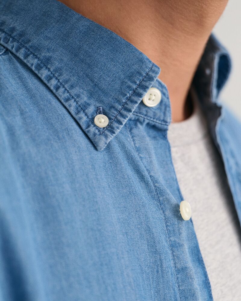 Regular Fit Indigo Shirt Semi Light Blue / S