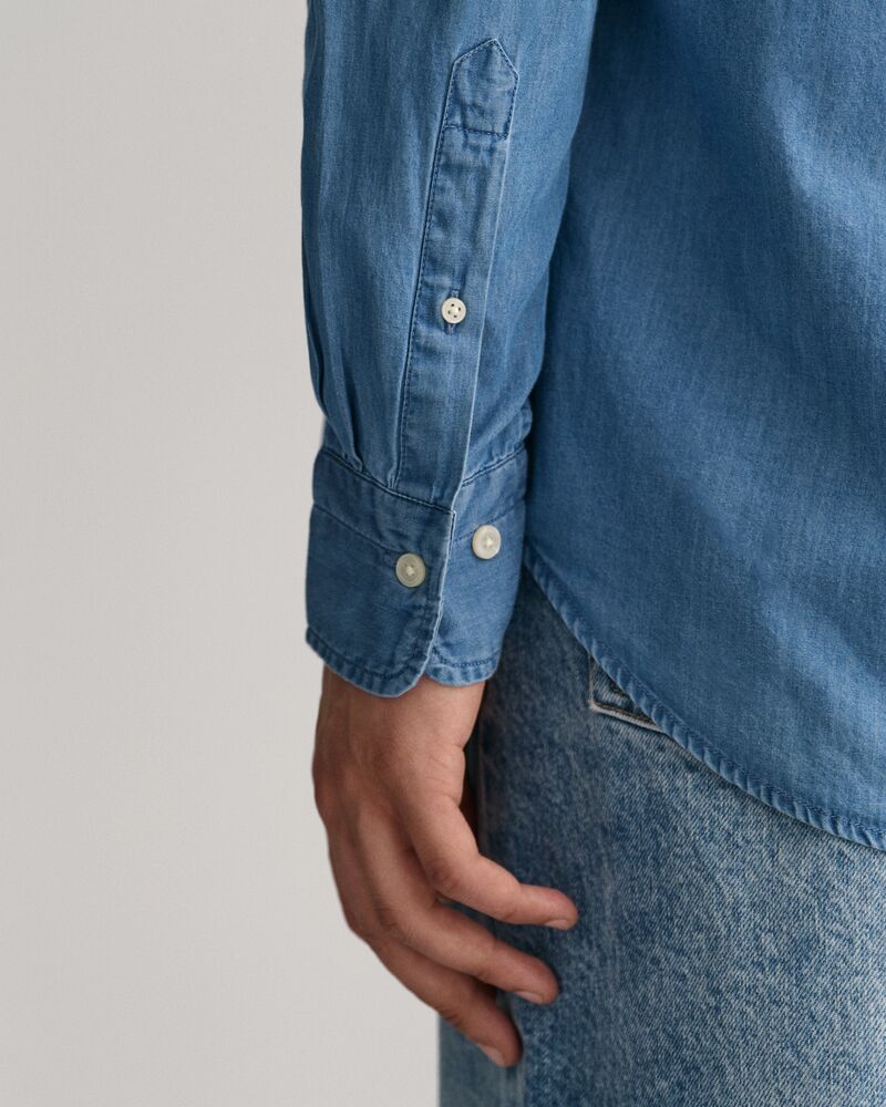 Regular Fit Indigo Shirt Semi Light Blue / S