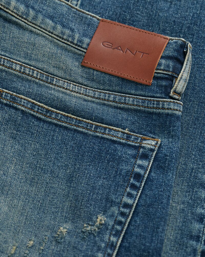 Regular Fit Vintage Wash Jeans Mid Blue Vintage / 32X34