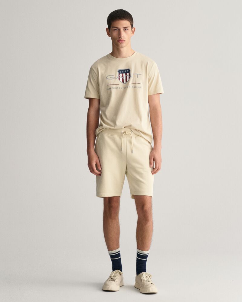 Shield Sweat Shorts Silky Beige / S