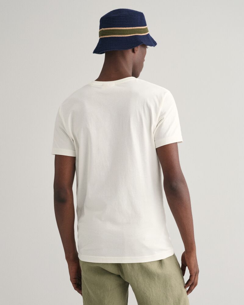 Contrast Logo T-Shirt Eggshell / S