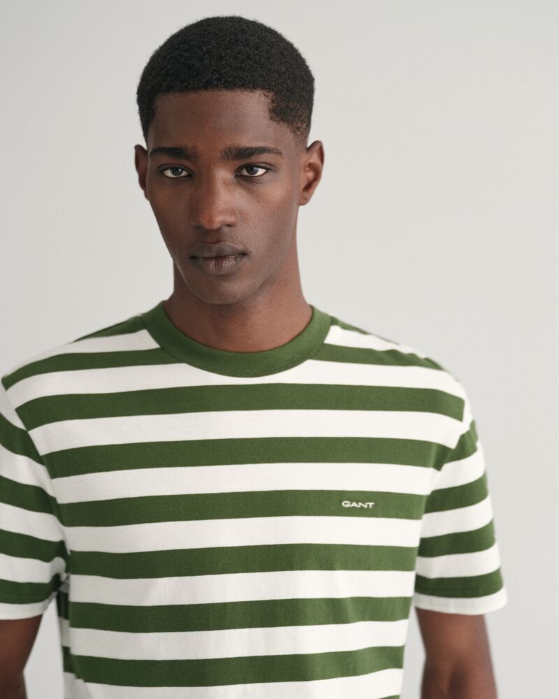 Multi Striped T-Shirt S / PINE GREEN