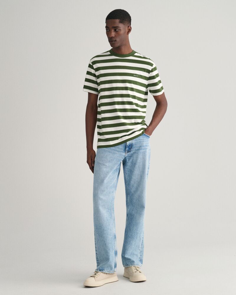 Multi Striped T-Shirt S / PINE GREEN