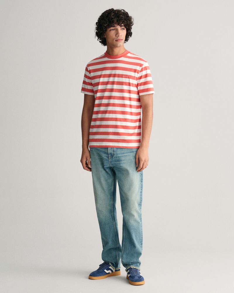 Multi Striped T-Shirt S / SUNSET PINK