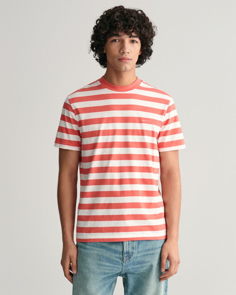 Multi Striped T-Shirt S / SUNSET PINK