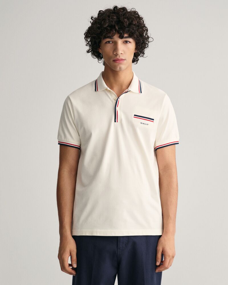 2-Color Tipped Piqué Polo Shirt