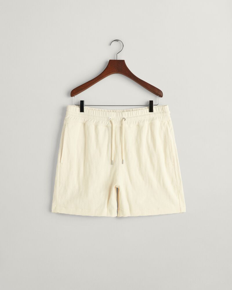 Jacquard Terry Cloth Shorts Cream / S