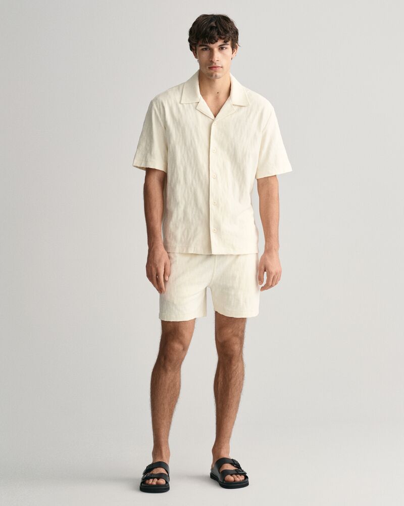 Jacquard Terry Cloth Shorts Cream / S