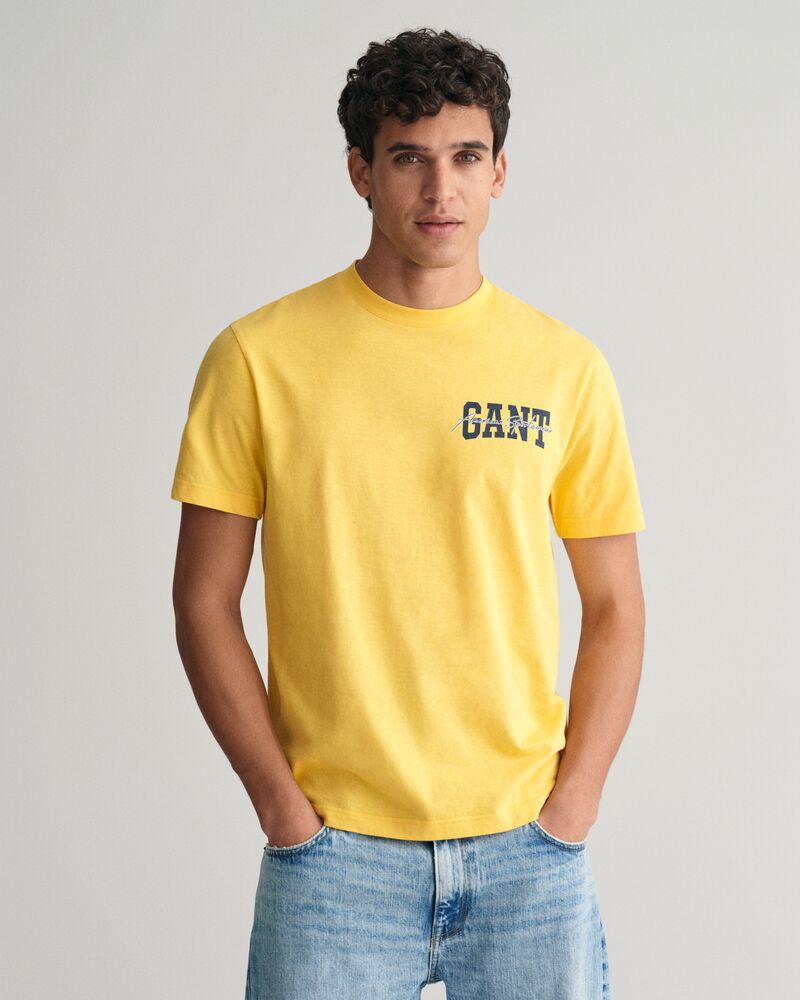 GANT Arch Script Graphic T-Shirt Smooth Yellow / S